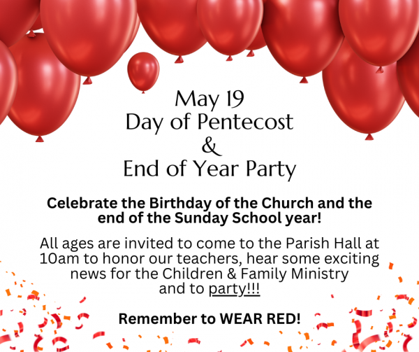 Pentecost and End of the Program Year Celebration